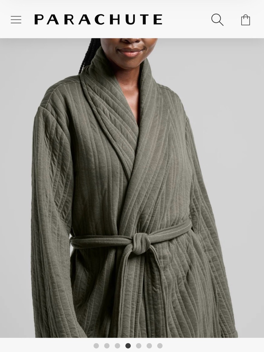 Parachute Cozy Knit Robe in Moss NWT - Picture 3 of 7